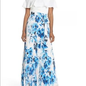 Eliza J “NEW” Blue/White Size 2 Off Shoulder Maxi